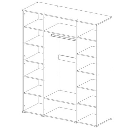 Фото Шкаф Вегас 4Д (180) четырехдверный от производителя Горизонт в Крыму по цене 47 790 ₽