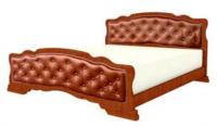 Кровать двуспальная Карина-10 (СМ 160х200) с элементами экокожи, без основания с универсальными царг в интернет магазине Планета Комфорта Фото derevyannye-krovati кровать двуспальная карина-10 (см 160х200) с элементами экокожи, без основания с универсальными царг производитель Браво-мебель