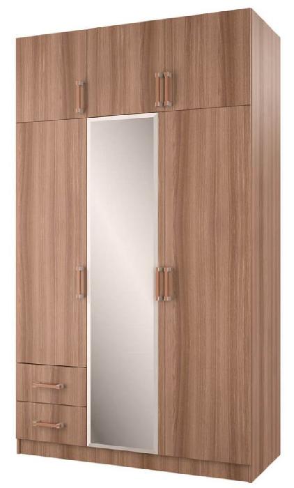 Шкаф с ящиками (129) трехдверный (ясень шимо , ясень шимо ,(БТС))