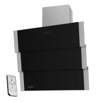 Вытяжка наклонная Cascada 90 (900х415хh1100(1400)) (Материал Металл/Стекло , Цвет Металлик/Черный) в Крыму от производителя в интернет магазине Планета Комфорта Вытяжка наклонная Cascada 90 (900х415хh1100(1400)) (Материал Металл/Стекло , Цвет Металлик/Черный) в Крыму от производителя