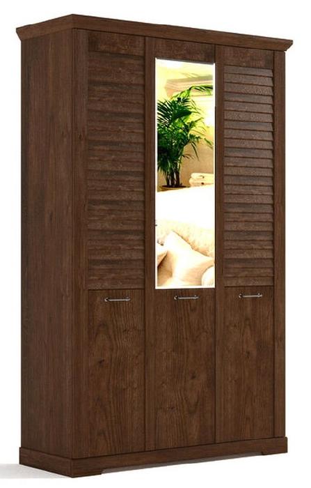 Шкаф Кантри (146) трехдверный (орех рибек, орех рибек,(СБК)) Шкаф Кантри (146) трехдверный (орех рибек, орех рибек,(СБК))