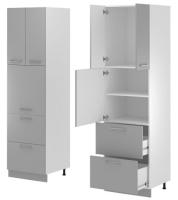 Кухня Монс пенал ПСВ-62 (белый, графит,(Леко)) в Крыму от производителя в интернет магазине Планета Комфорта Кухня Монс пенал ПСВ-62 (белый, графит,(Леко)) в Крыму от производителя