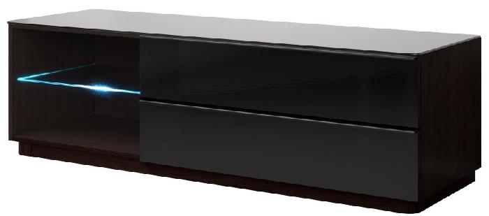 Комод TV-2S typ 40 Togo (венге ламинат-черное, черное (Helvetia) ) Комод TV-2S typ 40 Togo (венге ламинат-черное, черное (Helvetia) )