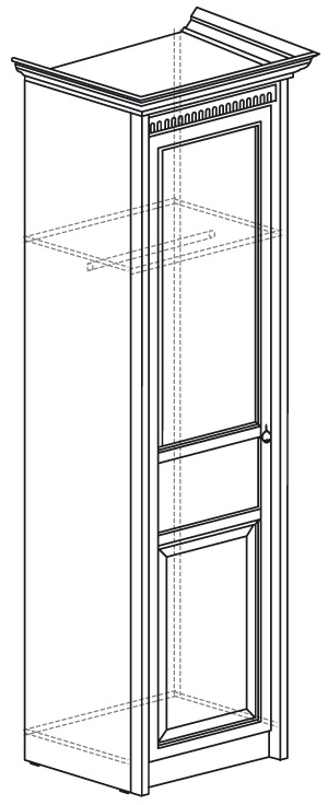 Фото Шкаф Лючия 182 (60) однодверный в Крыму по цене 18 440 ₽ от производителя Яна, код товара 2000001932520, 2000001932537, 2000001932544 шт Фото Шкаф Лючия 182 (60) однодверный от производителя Яна в Крыму по цене 18 440 ₽