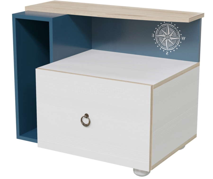 Фото Тумба прикроватная Бриз в Крыму по цене 6 430 ₽ от производителя Гранд Кволити, код товара 2000002207085 шт Фото Тумба прикроватная Бриз от производителя Гранд Кволити в Крыму по цене 6 430 ₽