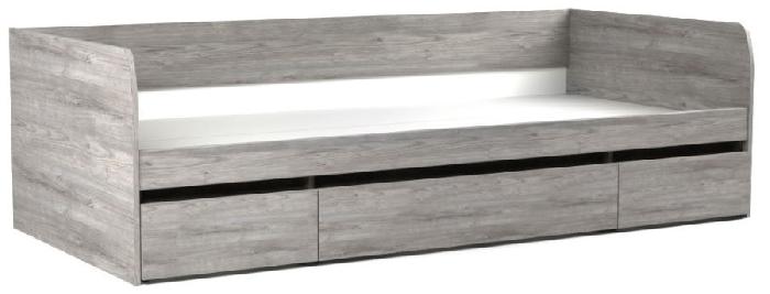 Кровать односпальная Денвер (СМ 90х200) с ящиками с основанием ( 90х200 , ЛДСП , риббек серый-камень темный , без подъемного мех. , ящики в комплекте , без матраса (СБК) ) Кровать односпальная Денвер (СМ 90х200) с ящиками с основанием ( 90х200 , ЛДСП , риббек серый-камень темный , без подъемного мех. , ящики в комплекте , без матраса (СБК) )