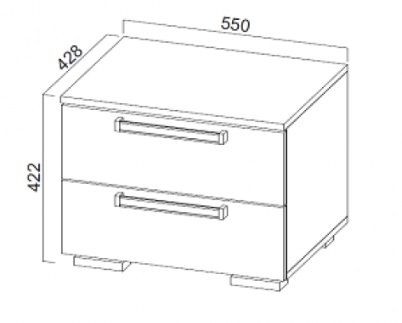 Фото Тумба прикроватная Лагуна-2 от производителя SV-мебель в Крыму по цене 4 200 ₽
