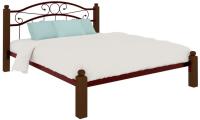 Кровать двуспальная Надежда Lux (СМ 160х190) трубка металл в интернет магазине Планета Комфорта Фото derevyannye-krovati кровать двуспальная надежда lux (см 160х190) трубка металл производитель Милсон