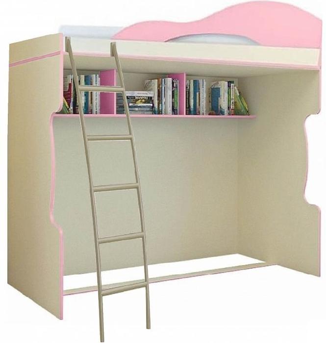 Кровать 2-этаж Радуга (СМ 80х200) ( 80х200 , ЛДСП , фламинго , без матраса (Горизонт) ) Кровать 2-этаж Радуга (СМ 80х200) ( 80х200 , ЛДСП , фламинго , без матраса (Горизонт) )