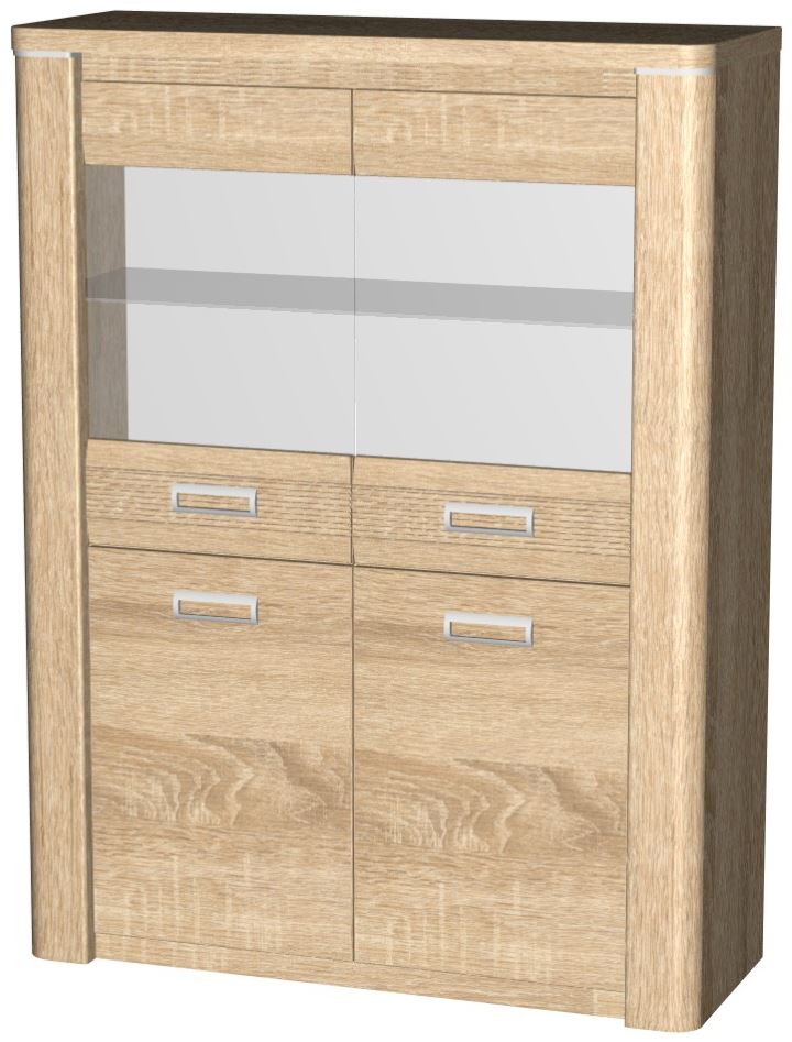 Фото Пенал со стеклом низкий Магнолия ГМ-05 в Крыму по цене 23 020 ₽ от производителя СБК, код товара 2000001559123, 2000001559130 шт Фото Пенал со стеклом низкий Магнолия ГМ-05 от производителя СБК в Крыму по цене 23 020 ₽