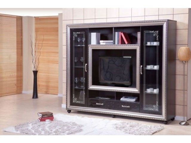 Фото Гостинная Элизабет ТВ-витрина (2302х506хh1934) от производителя  в Крыму по цене 44 120 ₽