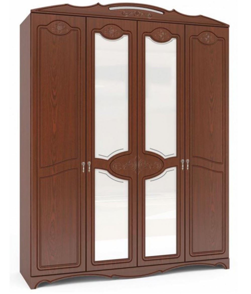 Фото Шкаф Лотос ШР-4 (178) четырехдверный в Крыму по цене 35 360 ₽ от производителя Браво-мебель, код товара 2000001540091, 2000001540107 шт Фото Шкаф Лотос ШР-4 (178) четырехдверный от производителя Браво-мебель в Крыму по цене 35 360 ₽