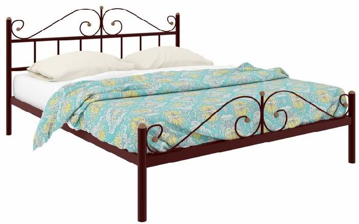 Кровать двуспальная Диана Plus (СМ 180х200) трубка металл ( 180х200 , металл , медная шагрень , без подъемного мех. , без ящиков , без матраса (Милсон) ) Кровать двуспальная Диана Plus (СМ 180х200) трубка металл ( 180х200 , металл , медная шагрень , без подъемного мех. , без ящиков , без матраса (Милсон) )