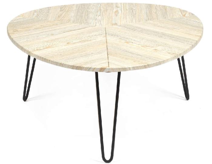 Стол журнальный Вебстер (Webster) (металл, мдф-скания натуральная,  черный (Tetchair) )