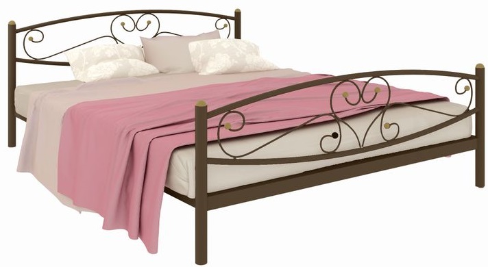Фото Кровать двуспальная Каролина Plus (СМ 140х200) трубка металл от производителя Милсон в Крыму по цене 13 780 ₽