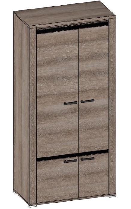 Шкаф Бруна Б-1 (100) двухдверный (ясень таормина, ясень таормина,(СБК)) Шкаф Бруна Б-1 (100) двухдверный (ясень таормина, ясень таормина,(СБК))