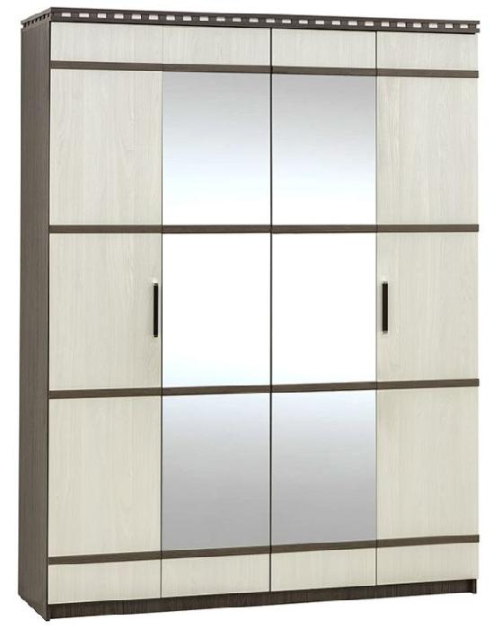 Шкаф Ольга-13 (168) четырехдверный  (ясень анкор темный, ясень анкор светлый,(Фант-мебель)) Шкаф Ольга-13 (168) четырехдверный  (ясень анкор темный, ясень анкор светлый,(Фант-мебель))