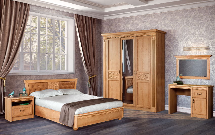 Фото Кровать двуспальная Лючия 198 (СМ 160x200) с основанием от производителя Яна в Крыму по цене 48 930 ₽