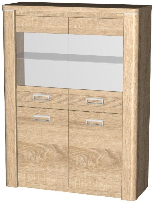 Пенал со стеклом низкий Магнолия ГМ-05 (дуб бардолино, дуб бардолино (СБК) ) Пенал со стеклом низкий Магнолия ГМ-05 (дуб бардолино, дуб бардолино (СБК) )