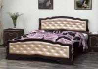 Кровать двуспальная Карина-10 (СМ 160х200) с элементами светлой экокожи, без основания с универсальн в интернет магазине Планета Комфорта Фото derevyannye-krovati кровать двуспальная карина-10 (см 160х200) с элементами светлой экокожи, без основания с универсальн производитель Браво-мебель