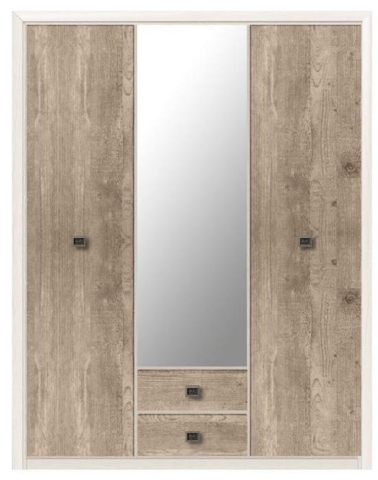 Шкаф Коен SZF3D2S (164) трехдверный (ясень снежный, ясень снежный-сосна натуральная,(Black Red White (БРВ))) Шкаф Коен SZF3D2S (164) трехдверный (ясень снежный, ясень снежный-сосна натуральная,(Black Red White (БРВ)))