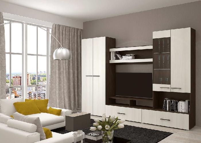 Гостиная Ненси 1 (венге, арфео,(Горизонт)) Гостиная Ненси 1 (венге, арфео,(Горизонт))