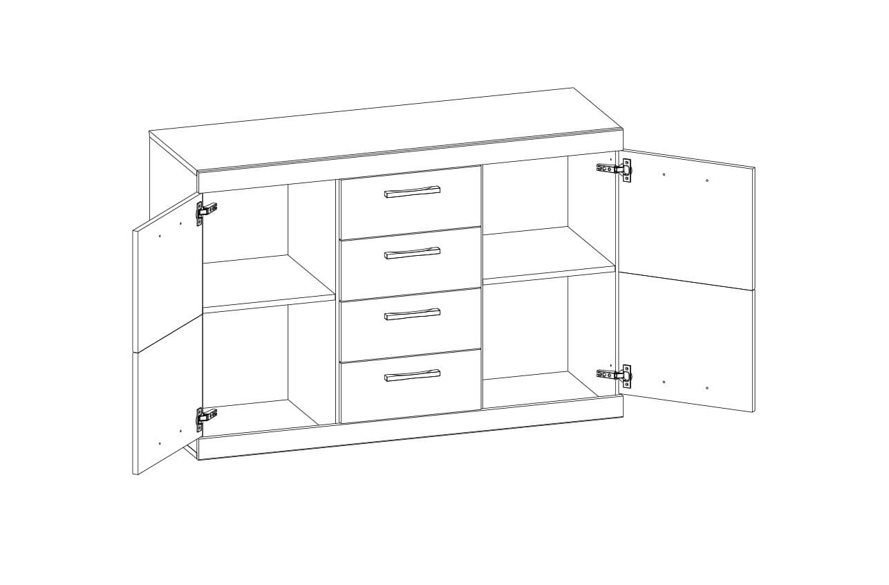 Фото Тумба 2D4S Оскар (Oskar) в Крыму по цене 14 800 ₽ от производителя Анрэкс, код товара 2000002192183 шт Фото Тумба 2D4S Оскар (Oskar) от производителя Анрэкс в Крыму по цене 14 800 ₽