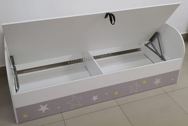 Фото Кровать детская Трио КРП-01 (СМ 80х186) с подъемным механизмом в Крыму по цене 16 180 ₽ от производителя Мебелони, код товара  шт Фото Кровать детская Трио КРП-01 (СМ 80х186) с подъемным механизмом от производителя Мебелони в Крыму по цене 16 180 ₽