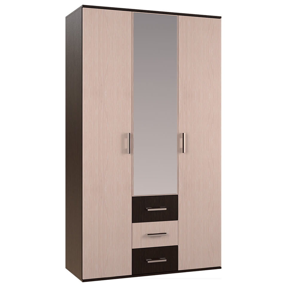 Фото Шкаф Белла (120) трехдверный  в Крыму по цене 13 310 ₽ от производителя БТС, код товара 2000001534526 шт Фото Шкаф Белла (120) трехдверный  от производителя БТС  в Крыму по цене 13 310 ₽