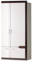 Шкаф Ронда 318 (100) двухдверный (белый, белый глянец-венге,(Яна)) в Крыму от производителя 