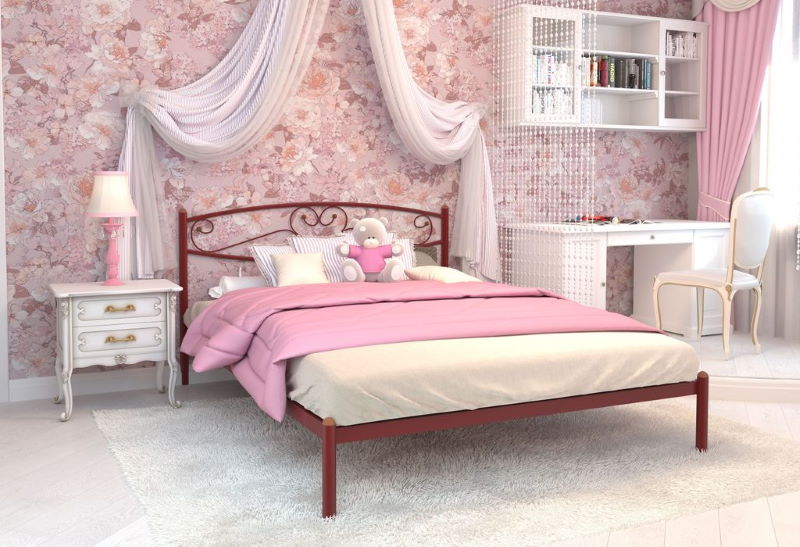 Фото Кровать двуспальная Каролина (СМ 140х200) трубка металл в Крыму по цене 12 790 ₽ от производителя Милсон, код товара 2000002049869, 2000002049876, 2000002049883, 2000002049890, 2000002049906, 2000002049913, 2000002049920 шт Фото Кровать двуспальная Каролина (СМ 140х200) трубка металл от производителя Милсон в Крыму по цене 12 790 ₽