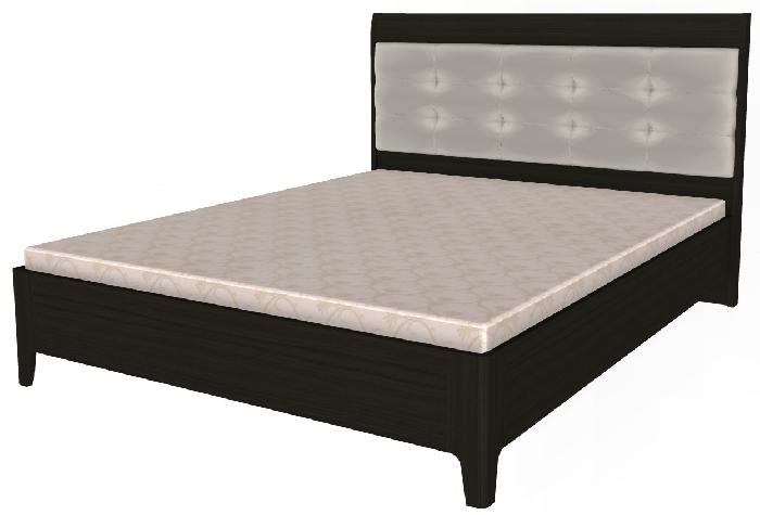 Кровать двуспальная Камелия КР-2073 (СМ 160х200) с ламельным основанием ( 160х200 , ЛДСП/МДФ , дуб венге , без подъемного мех. , без ящиков , без матраса (Лером) ) Кровать двуспальная Камелия КР-2073 (СМ 160х200) с ламельным основанием ( 160х200 , ЛДСП/МДФ , дуб венге , без подъемного мех. , без ящиков , без матраса (Лером) )