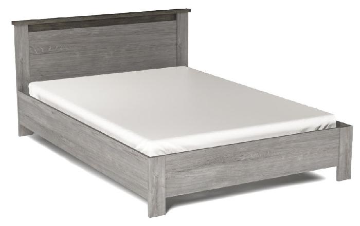 Кровать двуспальная Денвер (СМ 160х200) без основания ( 160х200 , ЛДСП , риббек серый-камень темный , без подъемного мех. , без ящиков , без матраса (СБК) ) Кровать двуспальная Денвер (СМ 160х200) без основания ( 160х200 , ЛДСП , риббек серый-камень темный , без подъемного мех. , без ящиков , без матраса (СБК) )