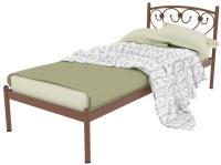 Кровать односпальная Ева (СМ 90х190) трубка металл в интернет магазине Планета Комфорта Фото metallicheskie-krovati кровать односпальная ева (см 90х190) трубка металл производитель Милсон