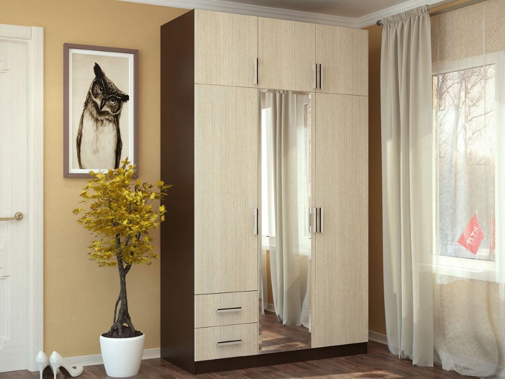 Фото Шкаф с ящиками (129) трехдверный от производителя БТС  в Крыму по цене 15 340 ₽