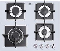 Варочная поверхность газовая 4-х комф. PG-608 (580х520) (Материал Металл/Стекло , Цвет Металлик/Черный) в Крыму от производителя 